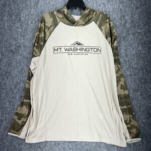 Mt Washington Shirt Mens XL‎ Camo Souvenir New Hampshire Performance Hooded
